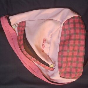 Trans by Jansport Pink Plaid Sling Bag